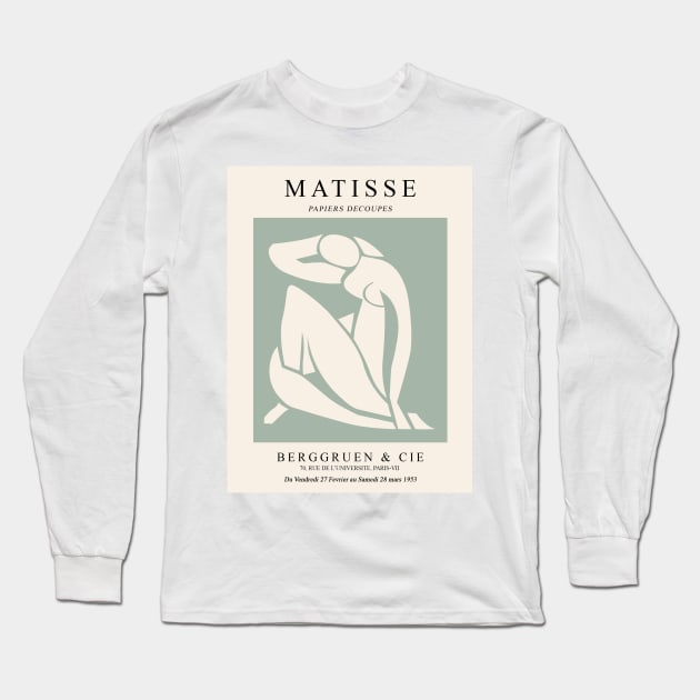 Henri Matisse Nu Bleu Exhibition Design Long Sleeve T-Shirt by VanillaArt